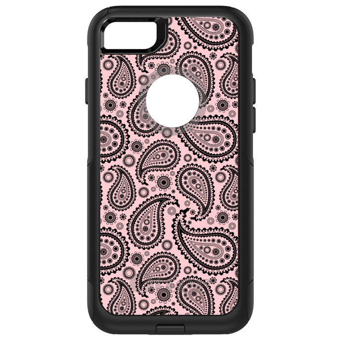 DistinctInk OtterBox Commuter Series Case for Apple iPhone or Samsung Galaxy - Black & Pink Paisley
