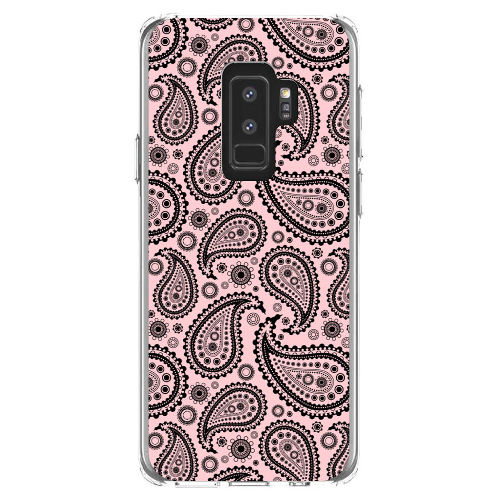 Black & Pink Paisley Clear Shockproof iPhone Case, view 20
