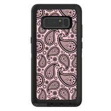 DistinctInk™ OtterBox Defender Series Case for Apple iPhone / Samsung Galaxy / Google Pixel - Black & Pink Paisley