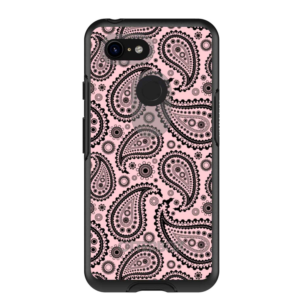Black & Pink Paisley OtterBox Symmetry Case for iPhone & Galaxy, view 15
