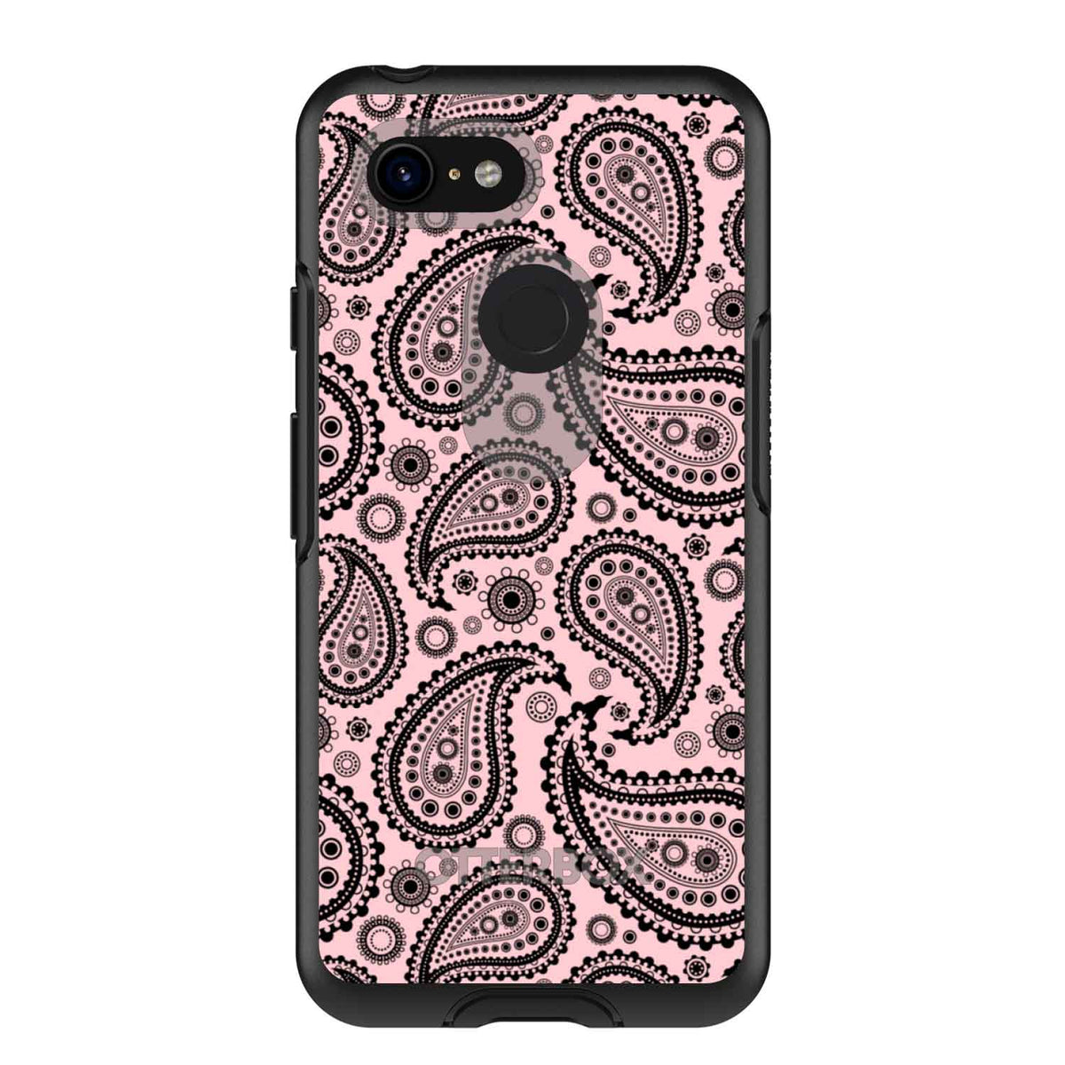 Black & Pink Paisley OtterBox Symmetry Case for iPhone & Galaxy, view 15