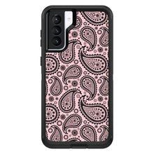 DistinctInk™ OtterBox Defender Series Case for Apple iPhone / Samsung Galaxy / Google Pixel - Black & Pink Paisley