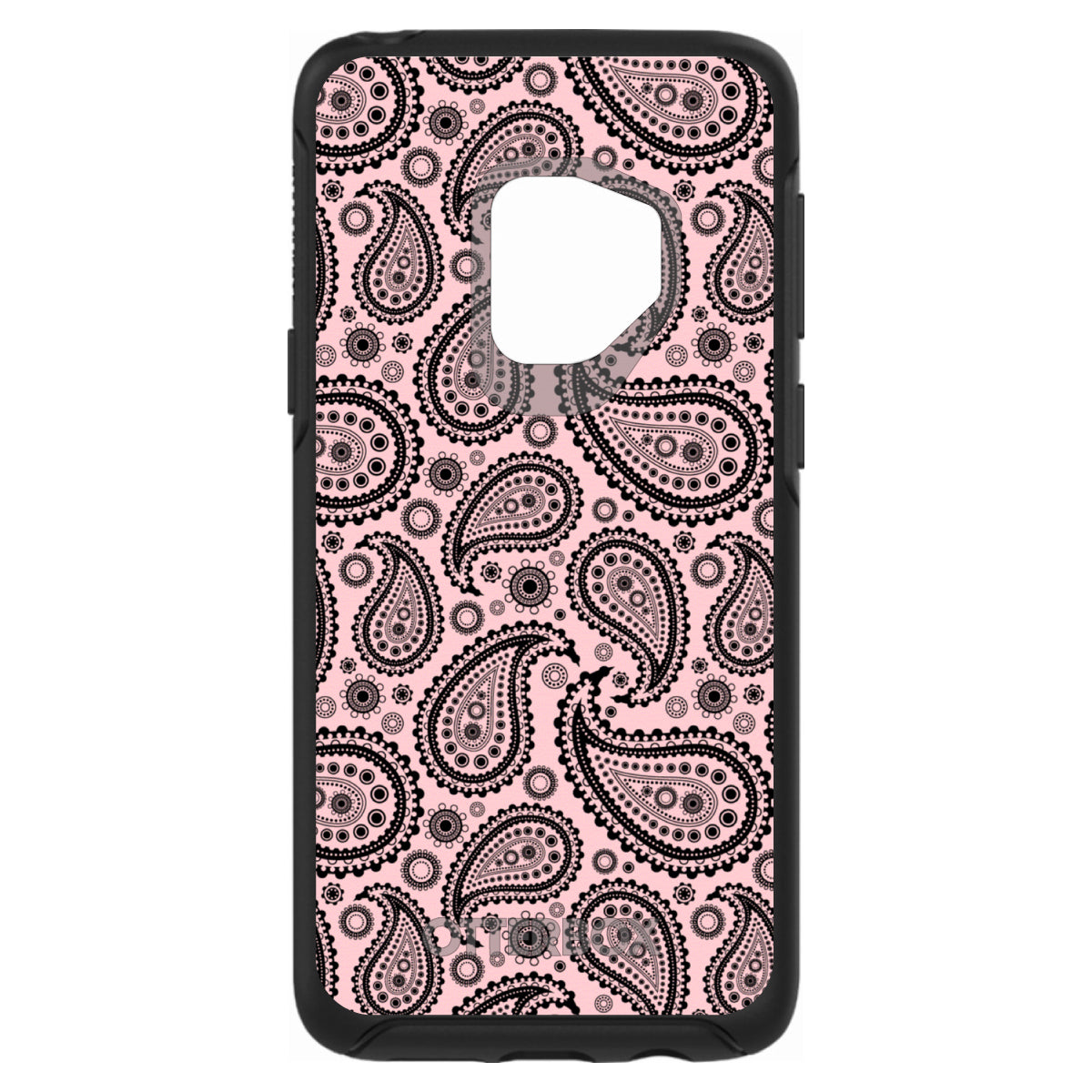 Black & Pink Paisley OtterBox Symmetry Case for iPhone & Galaxy, view 8