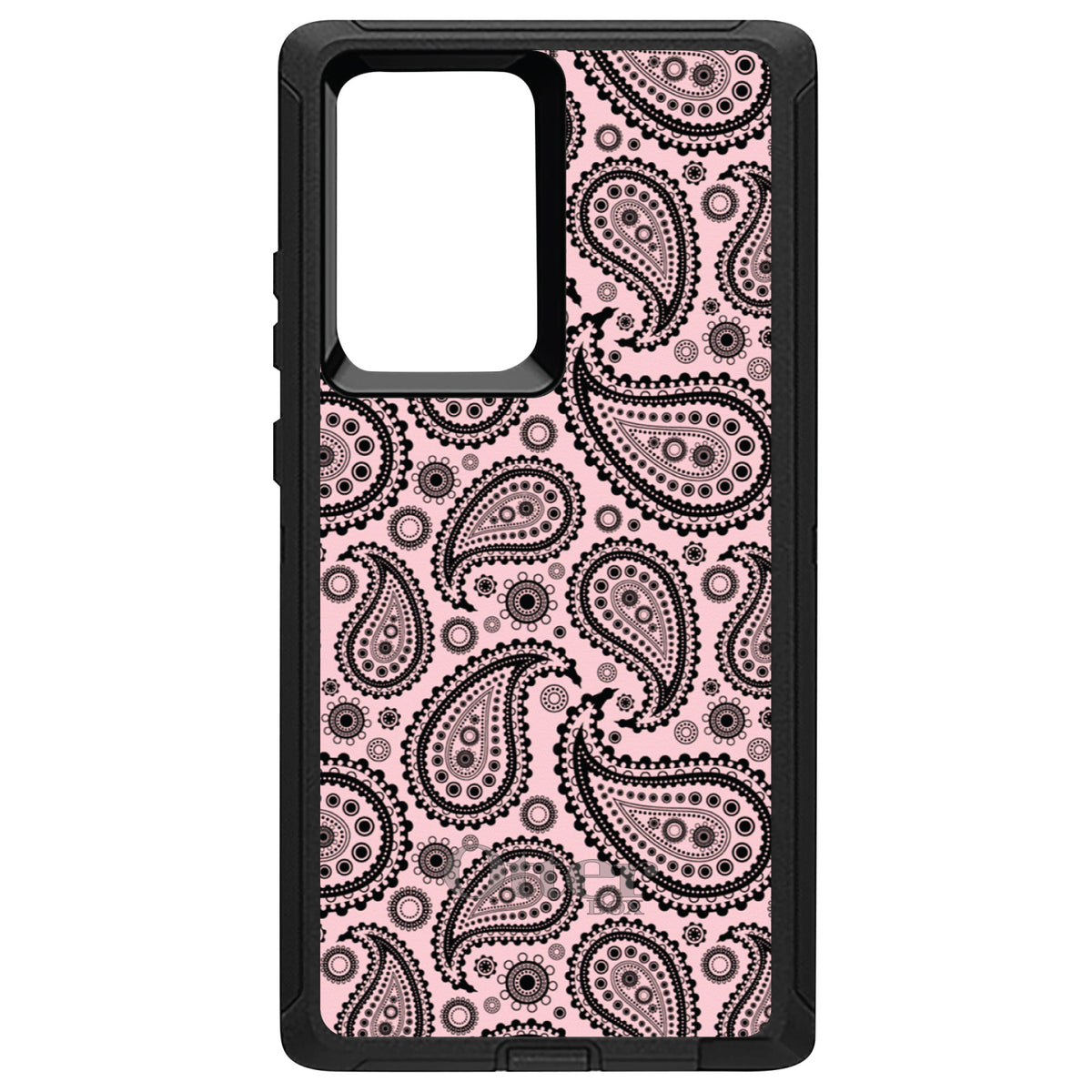 Black & Pink Paisley OtterBox Defender Case for iPhone & Galaxy, view 13