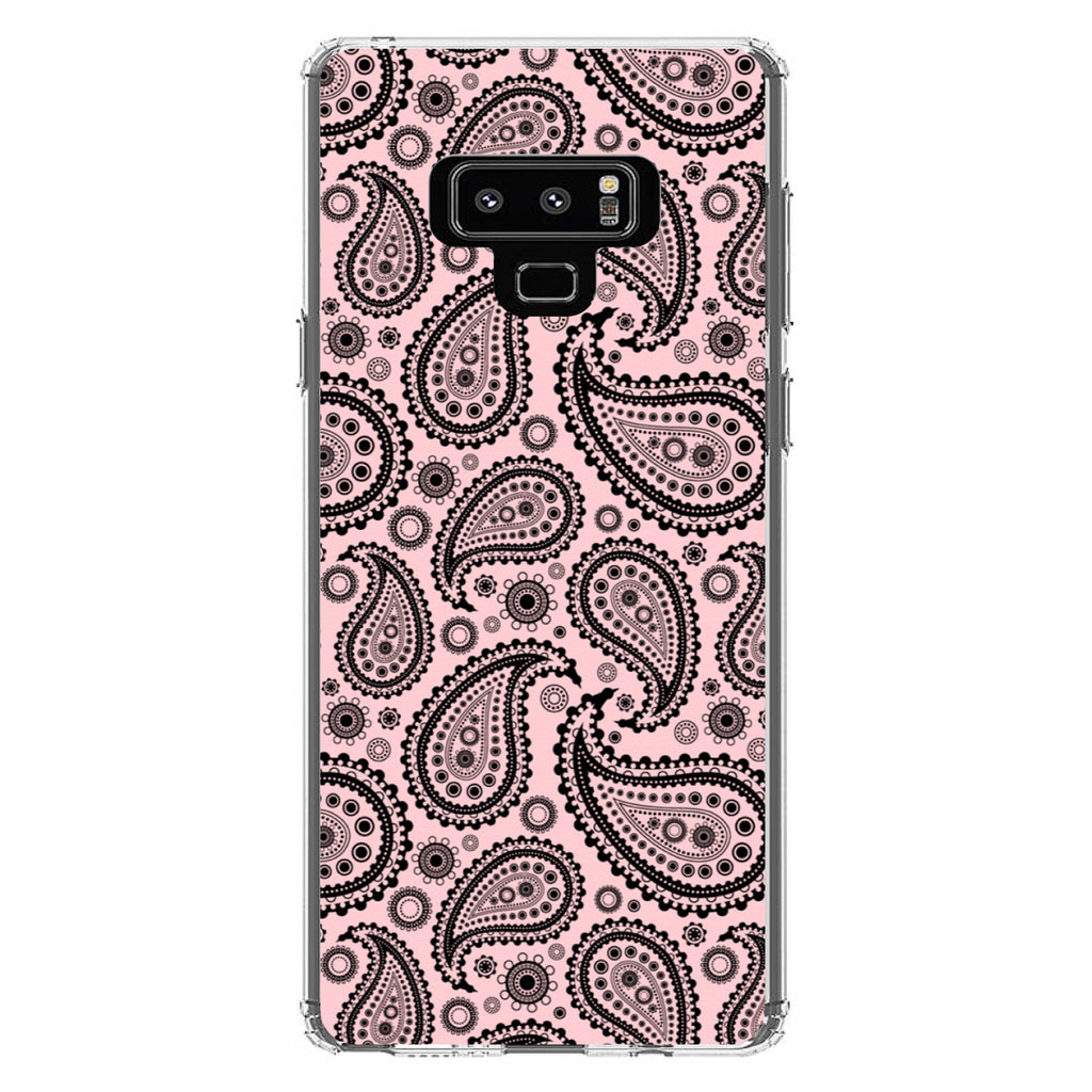 Black & Pink Paisley Clear Shockproof iPhone Case, view 11