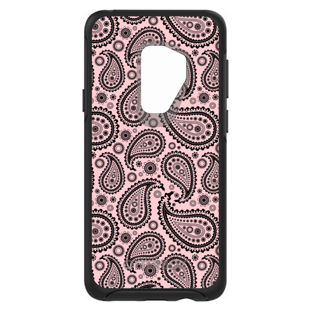 Black & Pink Paisley OtterBox Symmetry Case for iPhone & Galaxy, view 9