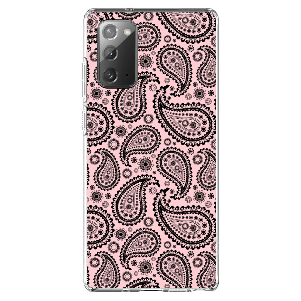 Black & Pink Paisley Clear Shockproof iPhone Case, view 8