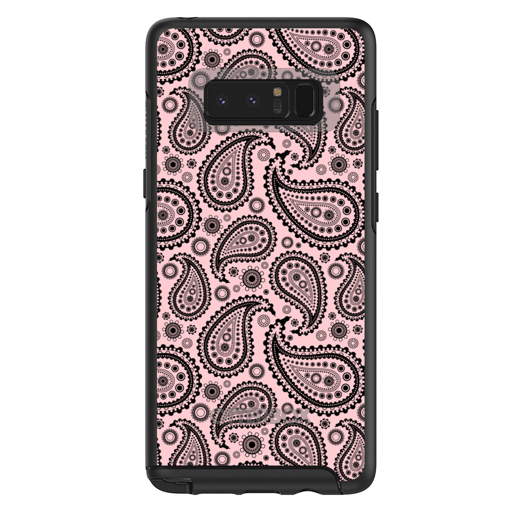 Black & Pink Paisley OtterBox Symmetry Case for iPhone & Galaxy, view 14