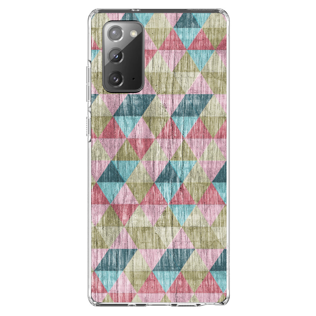 Multi Color Rainbow Wood Print Clear Shockproof iPhone Case, view 8