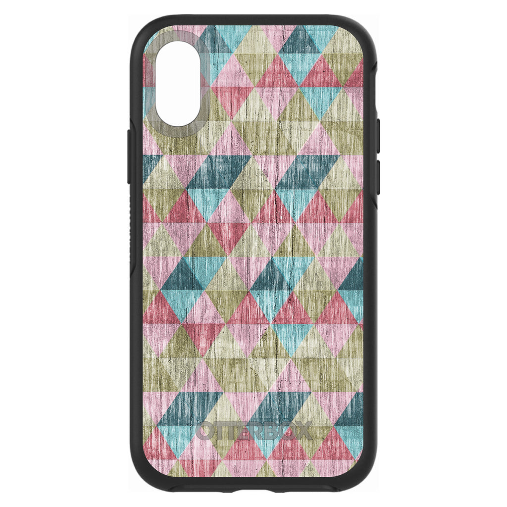 Multi Color Rainbow Wood OtterBox Symmetry Case for iPhone & Galaxy, view 4