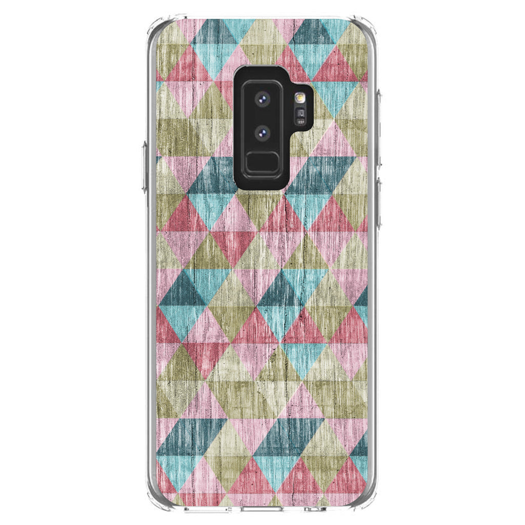Multi Color Rainbow Wood Print Clear Shockproof iPhone Case, view 20