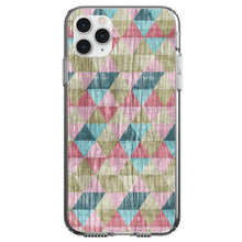 DistinctInk® Clear Shockproof Hybrid Case for Apple iPhone / Samsung Galaxy / Google Pixel - Multi Color Rainbow Wood Print