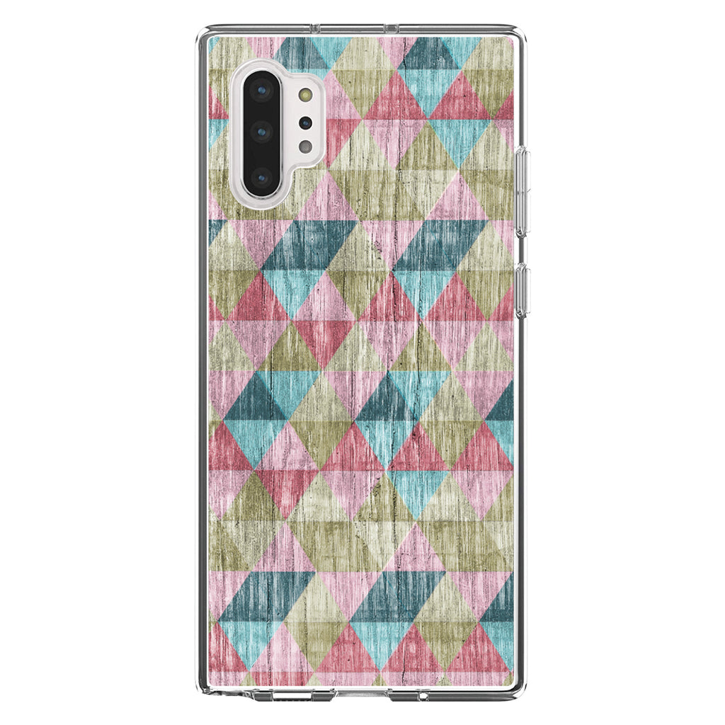 Multi Color Rainbow Wood Print Clear Shockproof iPhone Case, view 10