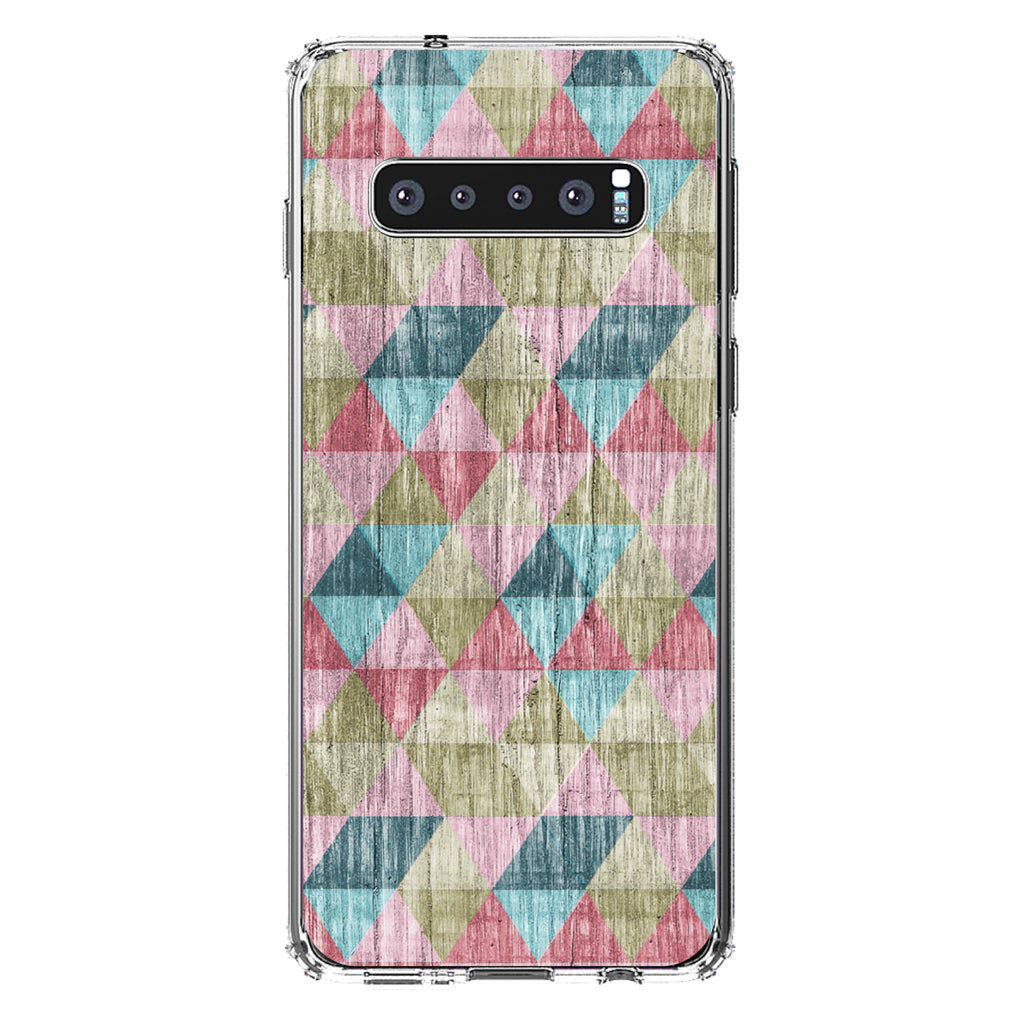 Multi Color Rainbow Wood Print Clear Shockproof iPhone Case, view 17
