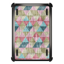 DistinctInk™ OtterBox Defender Series Case for Apple iPad / iPad Pro / iPad Air / iPad Mini - Multi Color Rainbow Wood