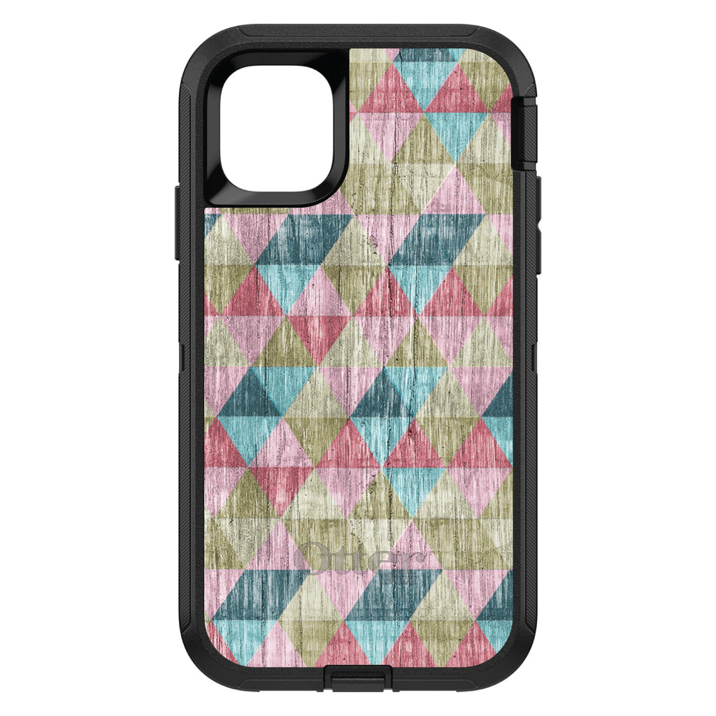Multi Color Rainbow Wood OtterBox Defender Case for iPhone & Galaxy, view 2