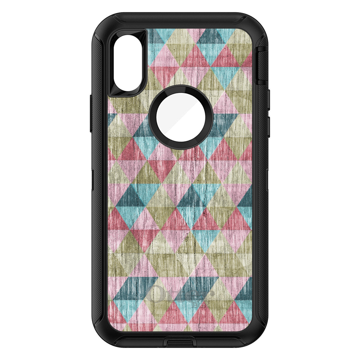 Multi Color Rainbow Wood OtterBox Defender Case for iPhone & Galaxy, view 3