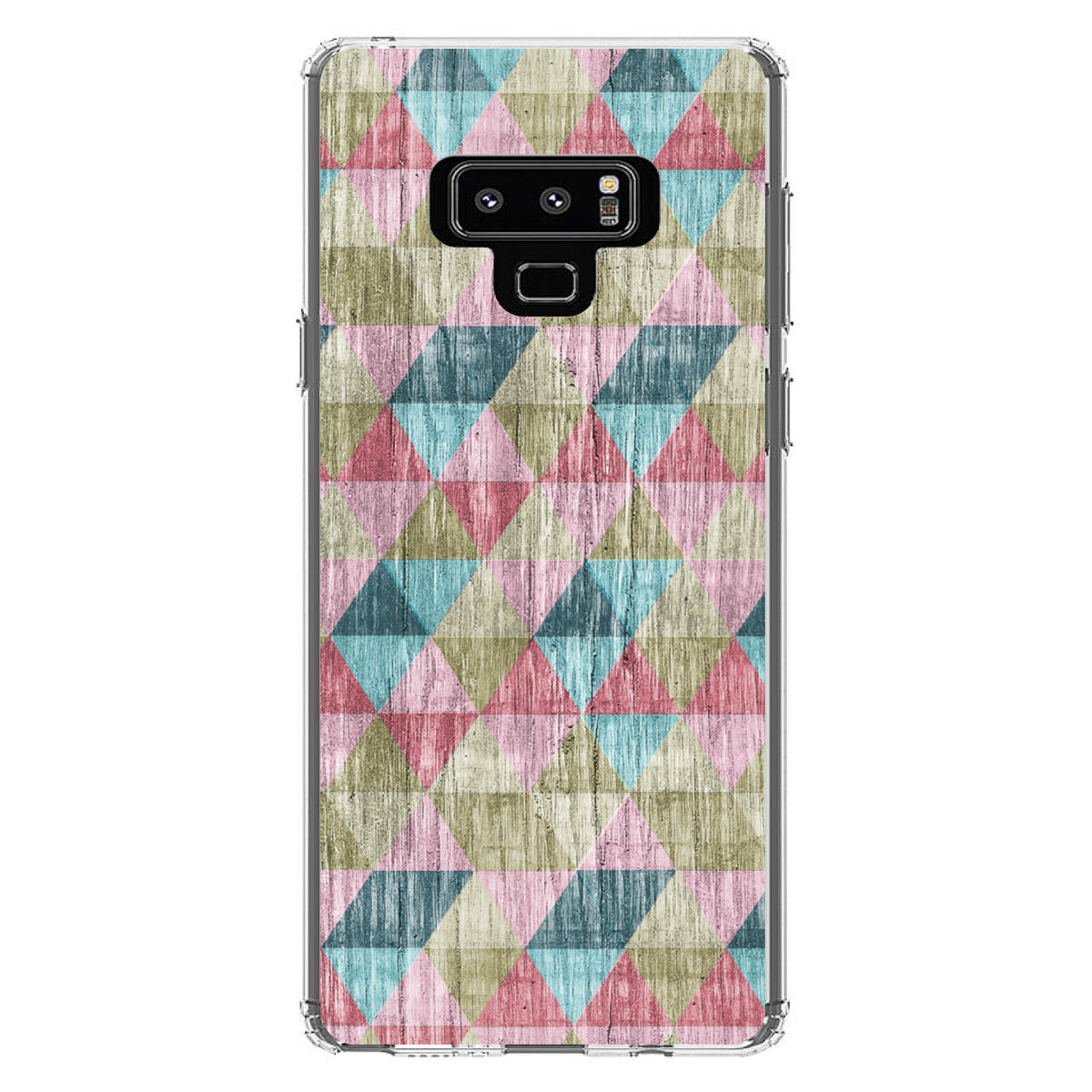 Multi Color Rainbow Wood Print Clear Shockproof iPhone Case, view 11