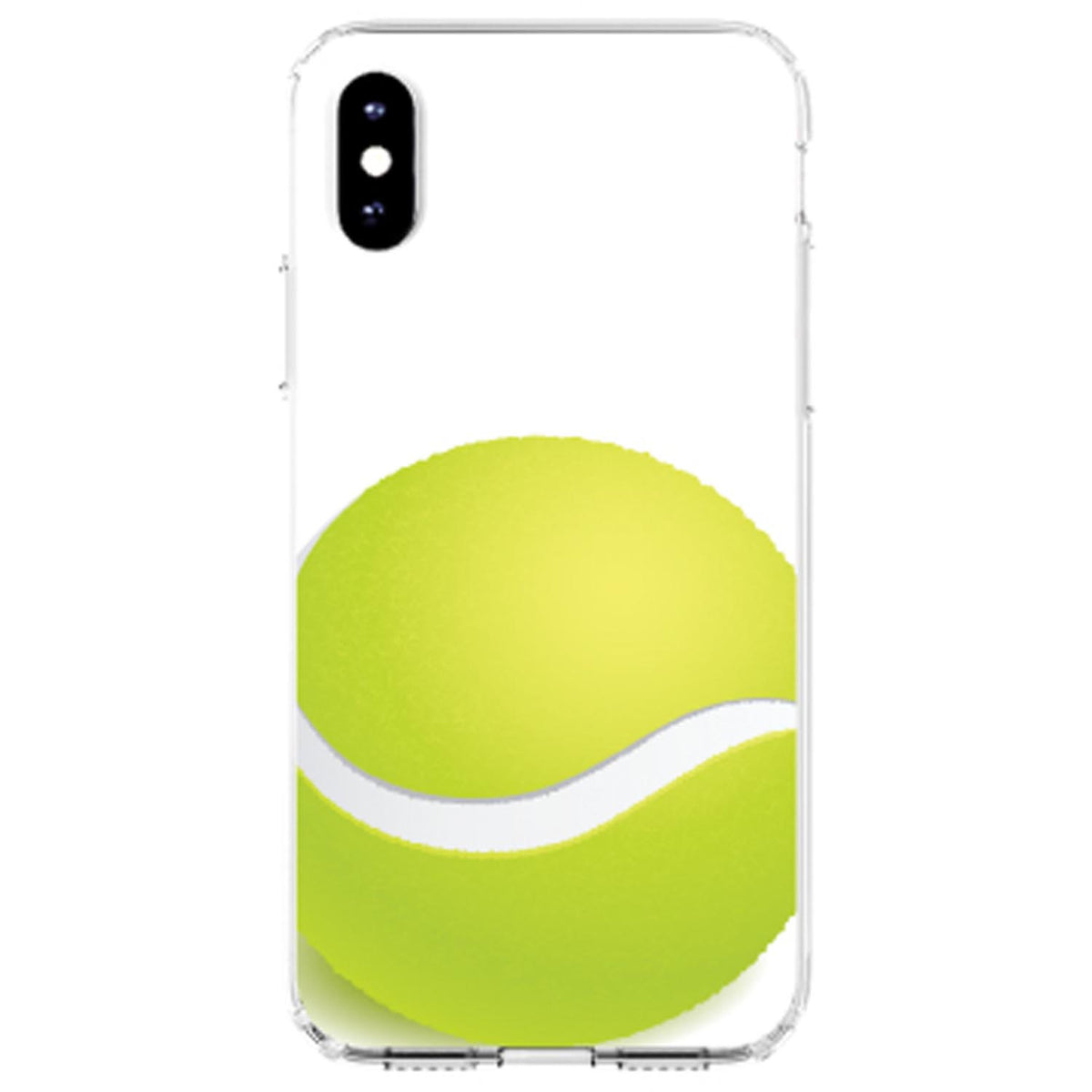 Green Tennis Ball Clear Shockproof iPhone Case, view 2