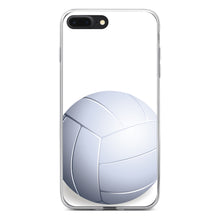 DistinctInk® Clear Shockproof Hybrid Case for Apple iPhone / Samsung Galaxy / Google Pixel - White Volleyball