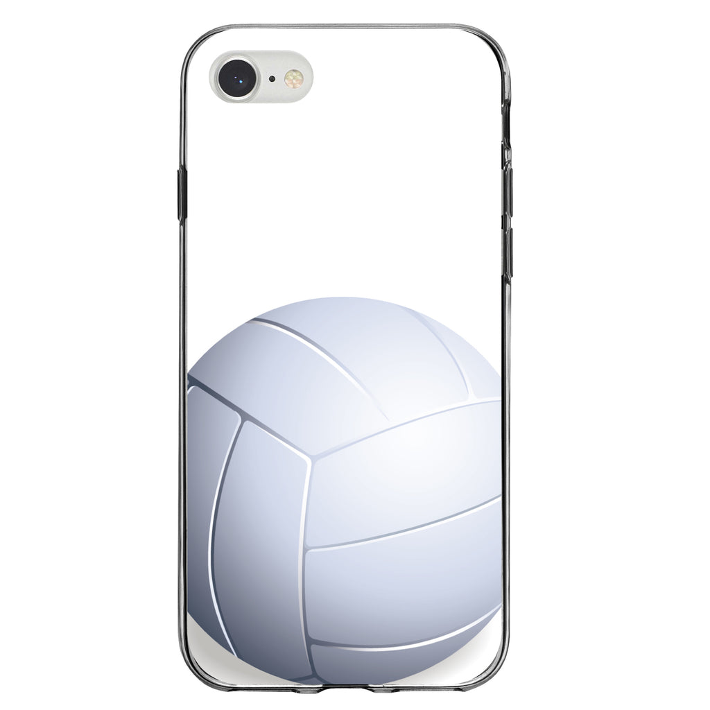 White Volleyball Clear Shockproof iPhone Case, view 5