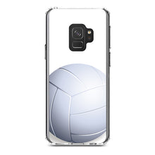 DistinctInk® Clear Shockproof Hybrid Case for Apple iPhone / Samsung Galaxy / Google Pixel - White Volleyball