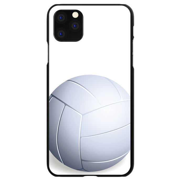 DistinctInk® Hard Plastic Snap-On Case for Apple iPhone or Samsung Galaxy - White Volleyball