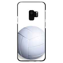 DistinctInk® Hard Plastic Snap-On Case for Apple iPhone or Samsung Galaxy - White Volleyball