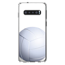 DistinctInk® Clear Shockproof Hybrid Case for Apple iPhone / Samsung Galaxy / Google Pixel - White Volleyball