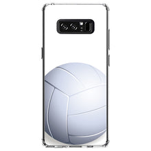 DistinctInk® Clear Shockproof Hybrid Case for Apple iPhone / Samsung Galaxy / Google Pixel - White Volleyball