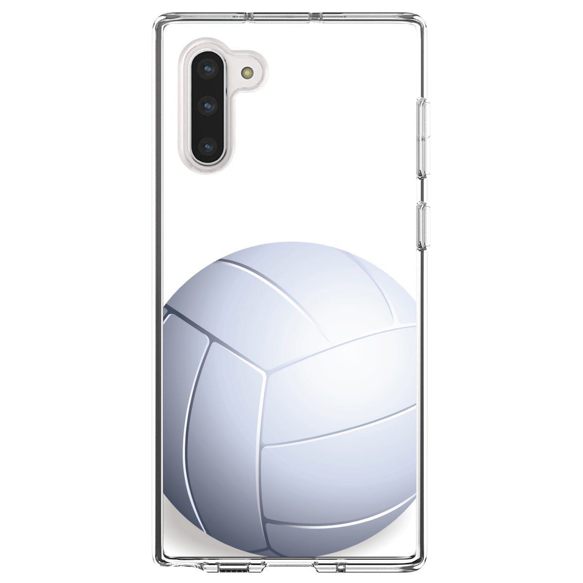 White Volleyball Clear Shockproof iPhone Case, view 9