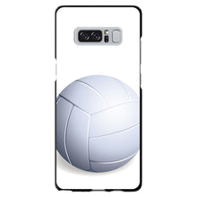 DistinctInk® Hard Plastic Snap-On Case for Apple iPhone or Samsung Galaxy - White Volleyball