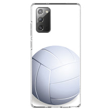 DistinctInk® Clear Shockproof Hybrid Case for Apple iPhone / Samsung Galaxy / Google Pixel - White Volleyball