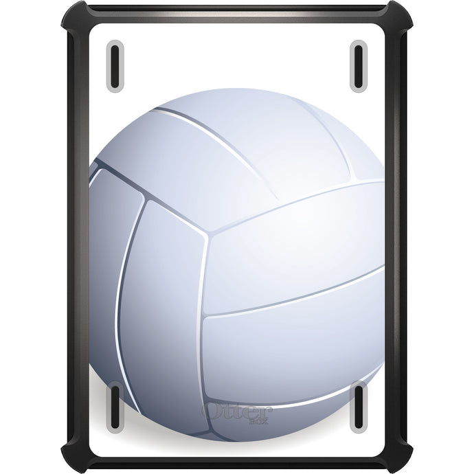 DistinctInk™ OtterBox Defender Series Case for Apple iPad / iPad Pro / iPad Air / iPad Mini - White Volleyball