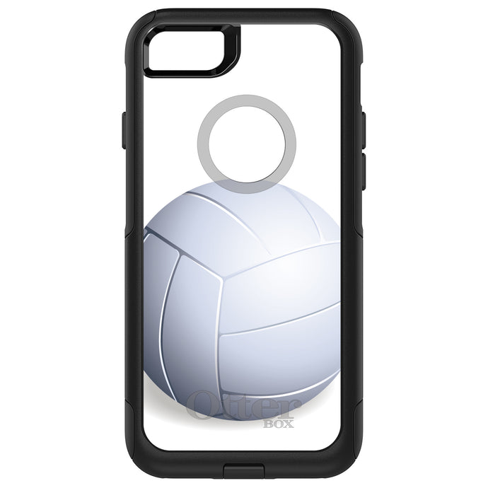 DistinctInk OtterBox Commuter Series Case for Apple iPhone or Samsung Galaxy - White Volleyball