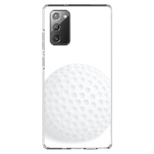 DistinctInk® Clear Shockproof Hybrid Case for Apple iPhone / Samsung Galaxy / Google Pixel - White Golf Ball