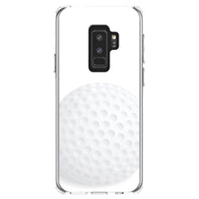 DistinctInk® Clear Shockproof Hybrid Case for Apple iPhone / Samsung Galaxy / Google Pixel - White Golf Ball