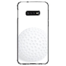 DistinctInk® Clear Shockproof Hybrid Case for Apple iPhone / Samsung Galaxy / Google Pixel - White Golf Ball