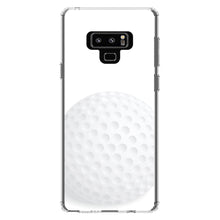 DistinctInk® Clear Shockproof Hybrid Case for Apple iPhone / Samsung Galaxy / Google Pixel - White Golf Ball