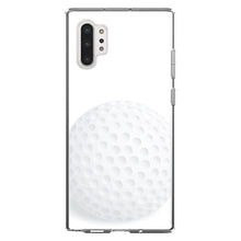 DistinctInk® Clear Shockproof Hybrid Case for Apple iPhone / Samsung Galaxy / Google Pixel - White Golf Ball