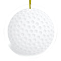 White Golf Ball Ceramic Ornament