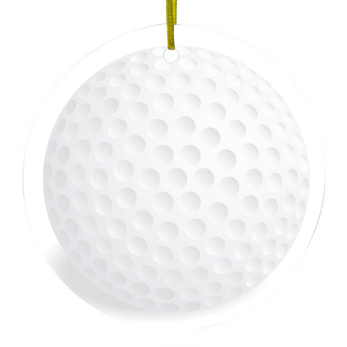 White Golf Ball Ceramic Ornament