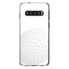 DistinctInk® Clear Shockproof Hybrid Case for Apple iPhone / Samsung Galaxy / Google Pixel - White Golf Ball