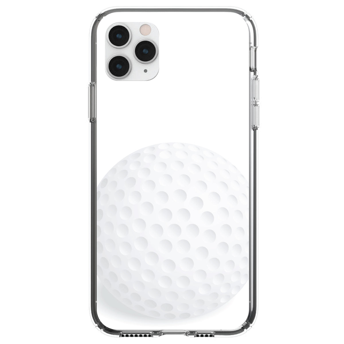 White Golf Ball Clear Shockproof iPhone Case