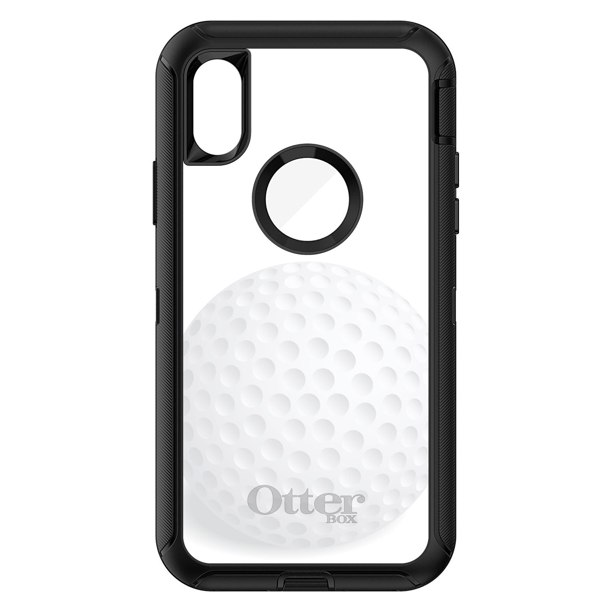 White Golf Ball OtterBox Defender Case for iPhone & Galaxy, view 3