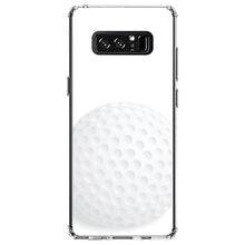 DistinctInk® Clear Shockproof Hybrid Case for Apple iPhone / Samsung Galaxy / Google Pixel - White Golf Ball