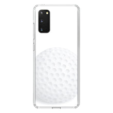 DistinctInk® Clear Shockproof Hybrid Case for Apple iPhone / Samsung Galaxy / Google Pixel - White Golf Ball