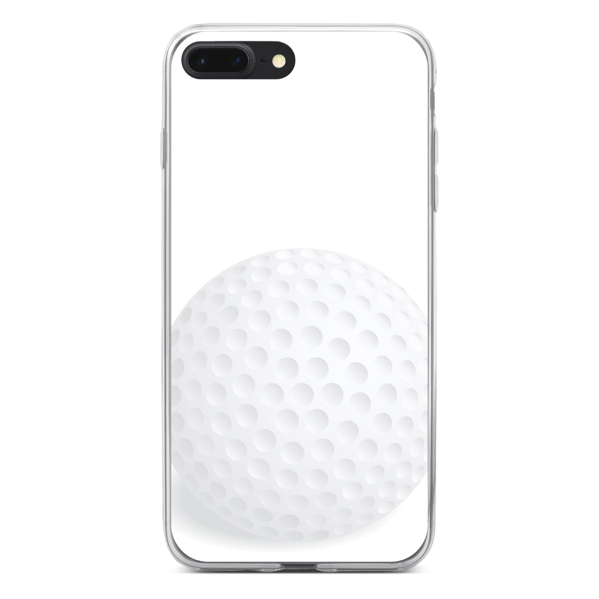 White Golf Ball Clear Shockproof iPhone Case, view 6