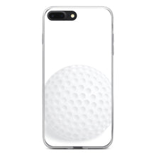 DistinctInk® Clear Shockproof Hybrid Case for Apple iPhone / Samsung Galaxy / Google Pixel - White Golf Ball