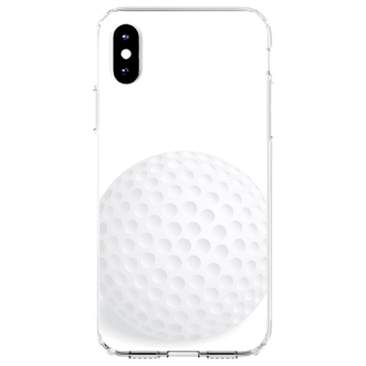 White Golf Ball Clear Shockproof iPhone Case, view 3